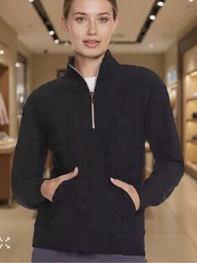 Sketchers Women's Go Luxe
Ribbed Knit Quarter Zip Jacket - XL -New With Tag